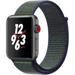 Watch Nike+ Series 3 42mm Smartwatch (GPS + Cellular, Space Gray Aluminum Case, Midnight Fog Nike Sport Band)