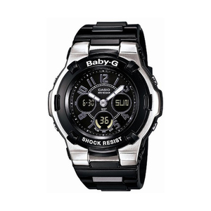 Ladies Baby-G Shock Ana-Digi Stainless Steel Watch Black