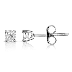 Diamond Solitaire .10twt Stud Earrings
