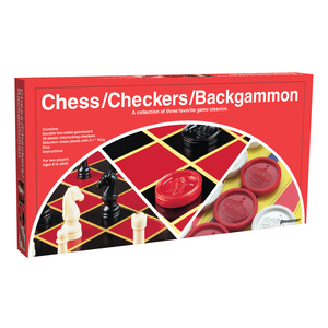 Pressman Toy Checkers Chess Backgammon Game