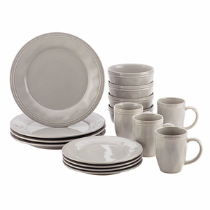 Cucina 16-Piece Stoneware Dinnerware Set Gray