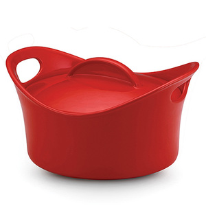 Rachael Ray 2.75Qt. Covered Round Stoneware Casserole Red