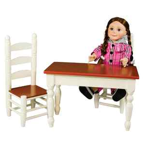 The Queen's Treasures Farmhouse Collection Table & Chairs, Fits 18" American Girl  Doll Furniture