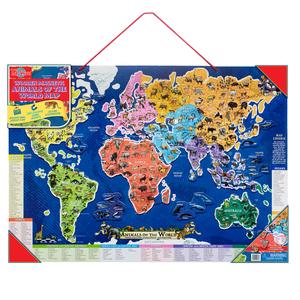 TS Shure Wooden Magnetic Animals of the World  Map