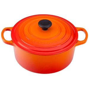 Signature Enamel 3.5 Qt Cast Iron Round French Oven Flame