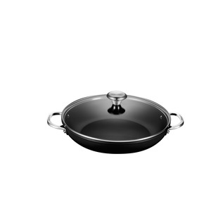 4qt Toughened Nonstick Shallow Casserole w/ Lid