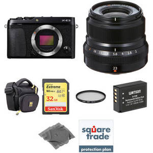 X-E3 Mirrorless Digital Camera with 23mm Lens Deluxe Kit (Black)