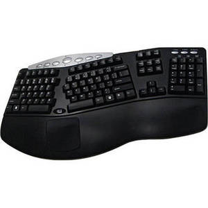 PCK-208B Tru-Form Media Contoured Ergonomic Keyboard with Hot Keys
