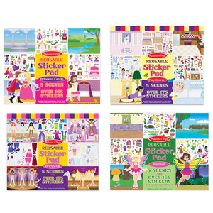 Melissa & Doug Reusable Sticker Pad Bundle - Fairy  Princess  Dress-Up  and Play House