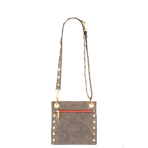 Paul Crossbody Pewter/Gold/Red Zipper