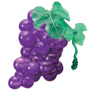 Bepuzzled 3D Crystal Puzzle - Grapes (Purple): 39 Pcs
