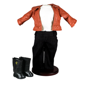 The Queen's Treasures Rodeo Drive Shopping Doll Clothing Outfit Complete with Quilted Jacket, Jeans, and Black Boots! For 18 Inch Girl Dolls