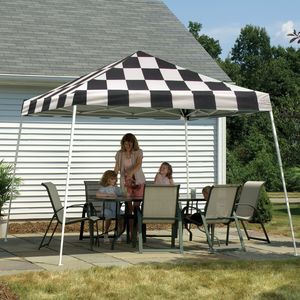 ShelterLogic Pop-Up 12' x 12' Canopy w/ Checkered Flag Cover