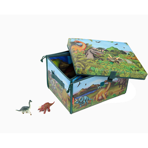 ZipBin 160 Dinosaur Collector Toy Box & Play Set w/ 2 Dinosaurs Ages 3+ Years