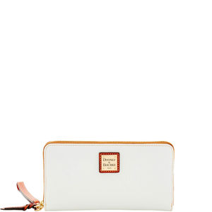 Pebble Grain Large Zip Around Wristlet