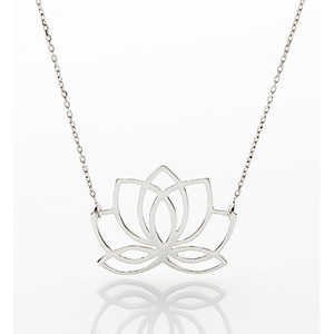 Sterling Silver Lotus Flower Necklace