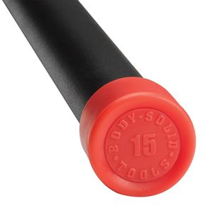 Body-Solid BSTFB15 15 lb. Red Padded Weighted Bar