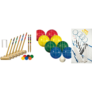 Halex Outdoor Play Kit - Badminton Croquet and Bocce Ball
