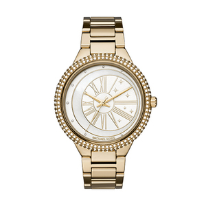 Ladies Taryn Crystal Gold-Tone Watch Mother-of-Pearl Dial