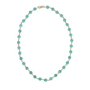 Lita Amazonite Linked Chain Necklace,17"