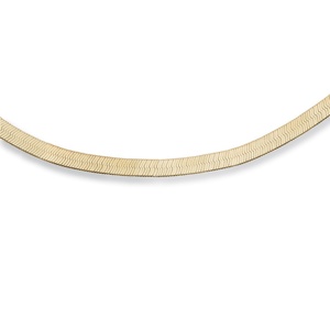 PalmBeach Jewelry Superflex Herringbone Chain in Yellow Gold Tone 18"