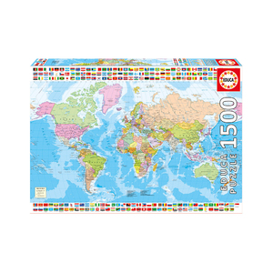 EDUCA Political Worldmap: 1500 Pcs