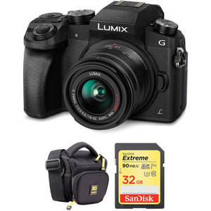 Lumix DMC-G7 Mirrorless Micro Four Thirds Digital Camera with 14-42mm Lens and Accessory Kit (Black)