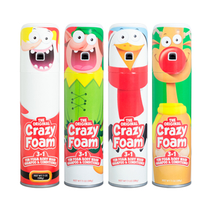 Crazy Foam Holiday 4 Pack Santa Elf Reindeer Penguin