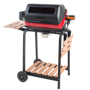 Deluxe Electric Cart with Wood Bottom Shelf