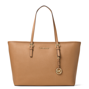 Michael Kors Jet Set Travel Saffiano Leather Top-Zip Tote