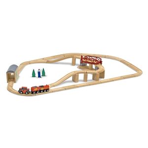 Melissa & Doug Swivel Bridge Train Set