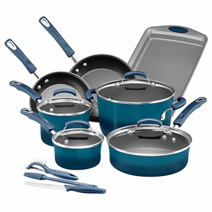 Hard Enamel Nonstick 14pc Cookware Set Marine