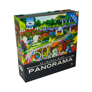 Cardinal Supplies Premium Blue Board Panorama Jigsaw Puzzle - Nancy Wernersbach - Glorious Garden: 750 Pcs