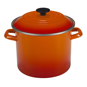 Enamel on Steel 6 Qt. Stockpot Flame
