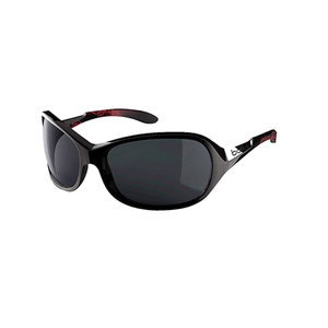 Grace Shiny Black/Coral Sunglasses w/ Polarized Gray Lens