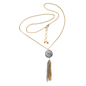 Openwork Tassel Necklace