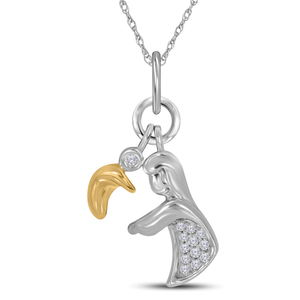 &nbsp; 1/10 CTW MOTHER & CHILD PENDANT