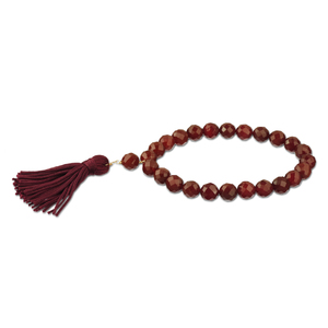 Lita Carnelian Stretch Bracelet With Tassel
