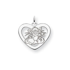Sterling Silver Disney Tigger Heart Charm