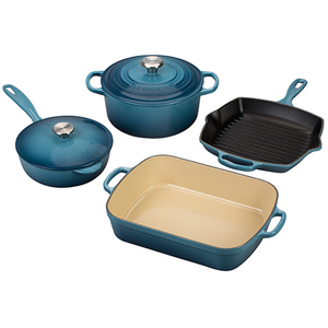 6pc Cast Iron Cookware Set Marine