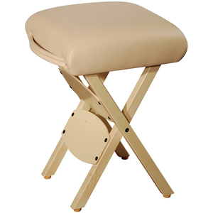 MT Massage  Wooden Handy/Folding Massage Stool Beige