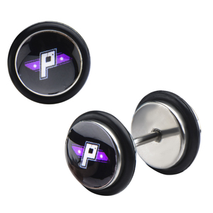 WWE Stainless Steel Paige Logo Screw Back Earrings