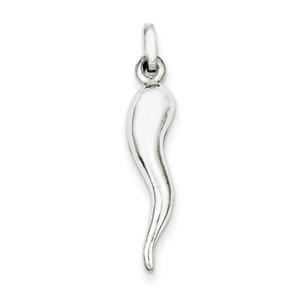 Sterling Silver Italian Horn Pendant