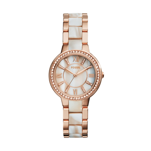 Ladies Virginia Rose Gold & Horn Acetate Watch Shimmer Horn Dial