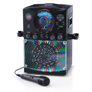 LED Disco Light and Bluetooth Karaoke Machine Black