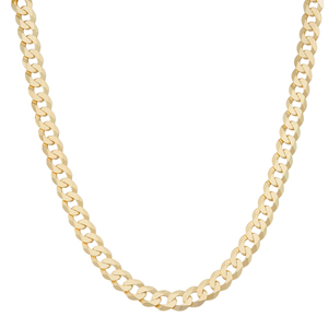 Gold over Sterling Silver 200 Gauge Curb Link Chain, 20 Inches