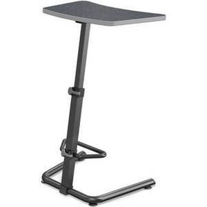 Up-Rite Height Adjustable Sit/Stand Desk (Graphite Nebula Finish, Platinum Edge)