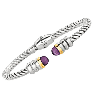 Purple Amethyst Cable Bracelet