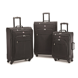 POP Plus 3pc Spinner Luggage Set Black