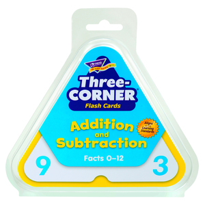TREND Enterprises, Inc. Three-Corner&#174; Addition & Subtraction Flash Cards, 48/Pkg, Bundle Of 3